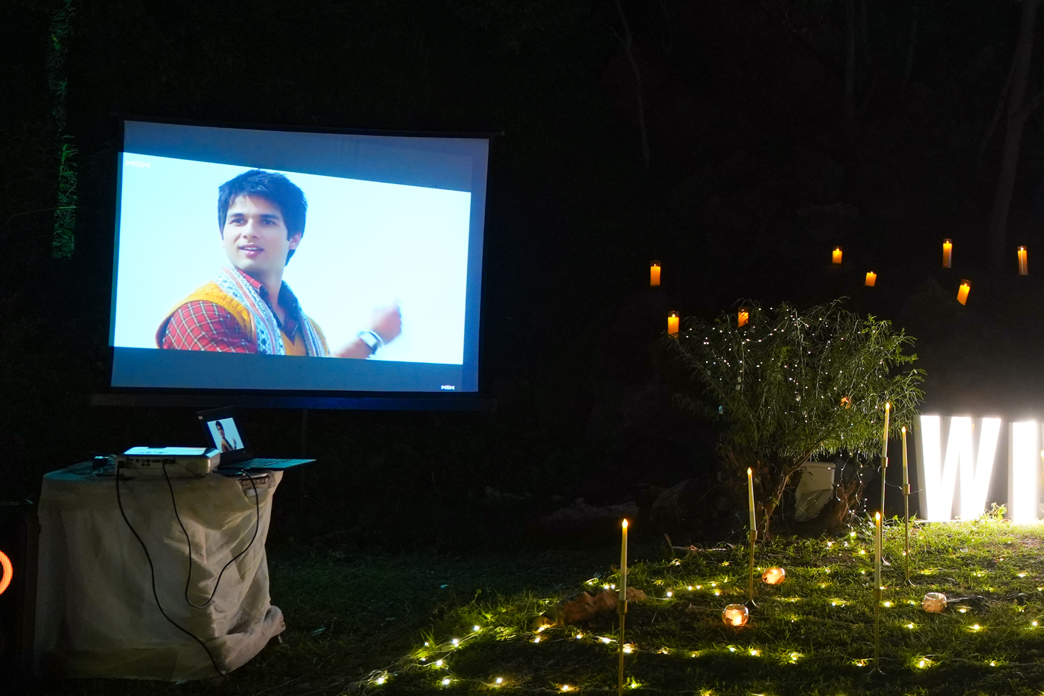 Heart of Lights Proposal Experience With Waterfall View