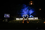 Heart of Lights Proposal Experience With Waterfall View