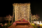 Romantic White Blossom Swing Cabana Dining