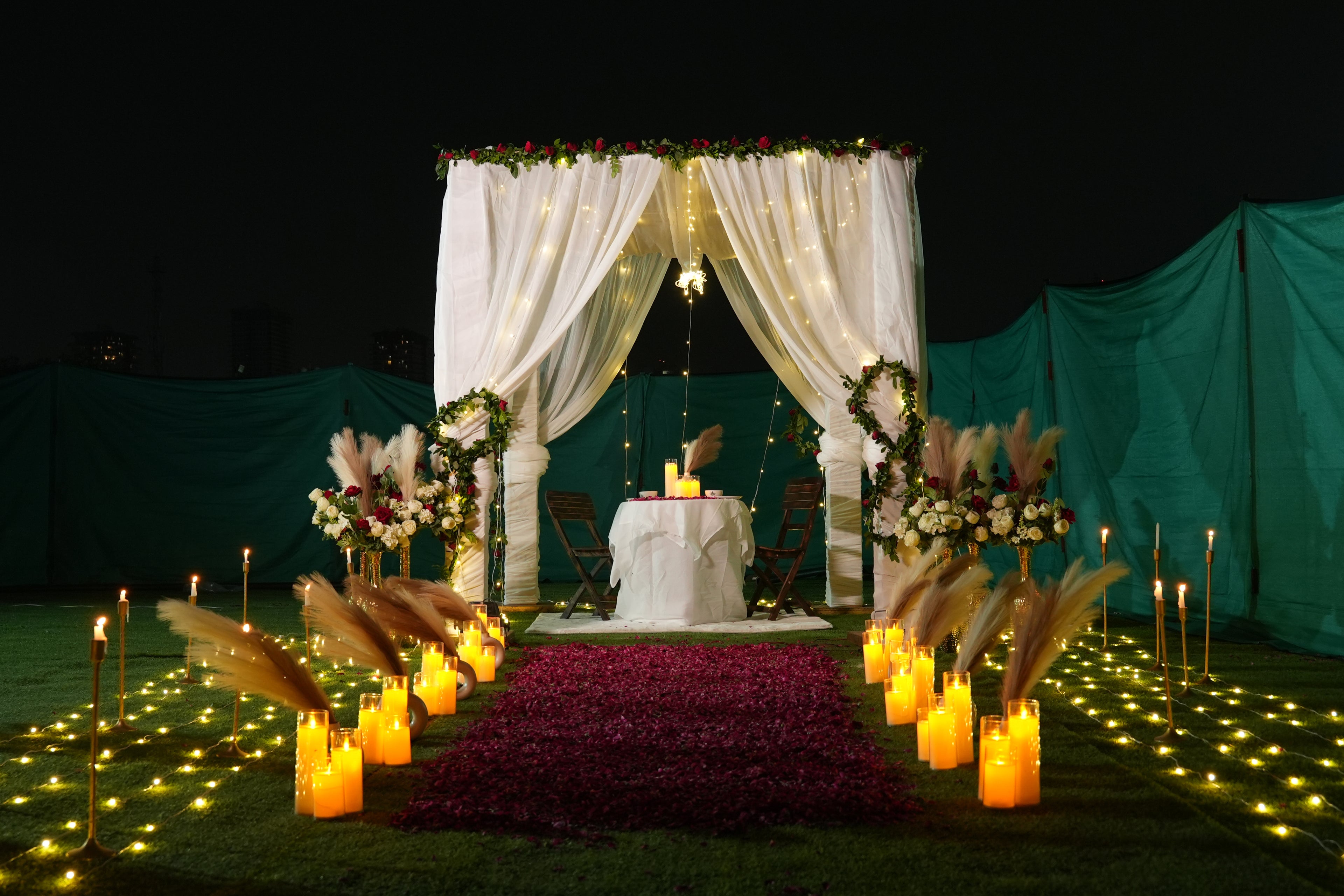 Romantic Poolside Dining Experience