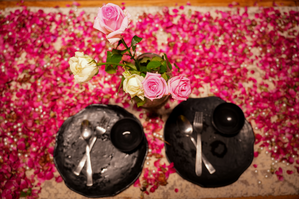 Romantic White Blossom Swing Cabana Dining