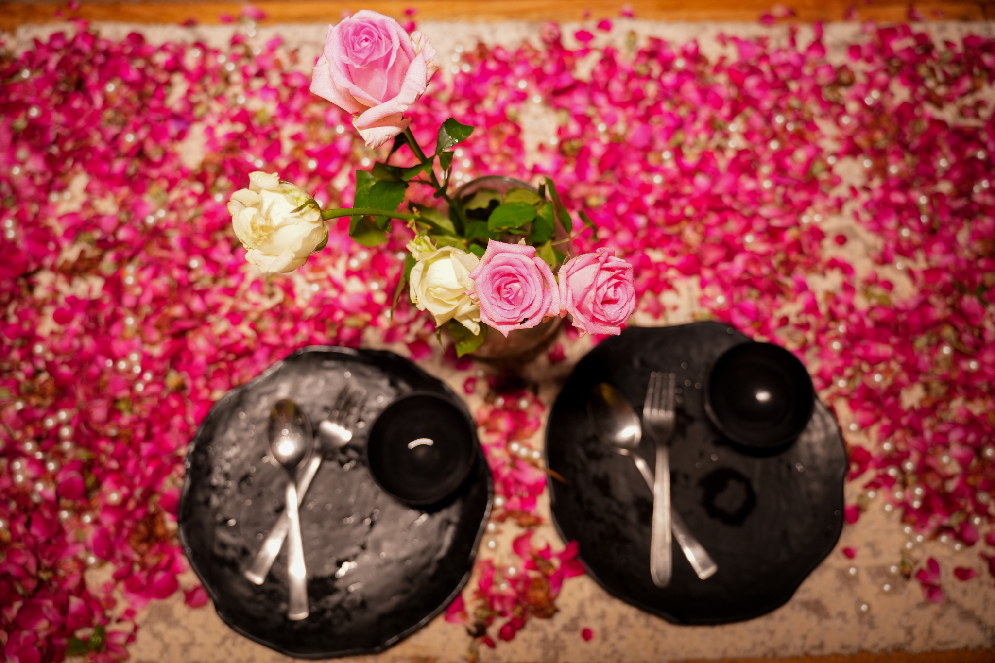 Romantic White Blossom Swing Cabana Dining