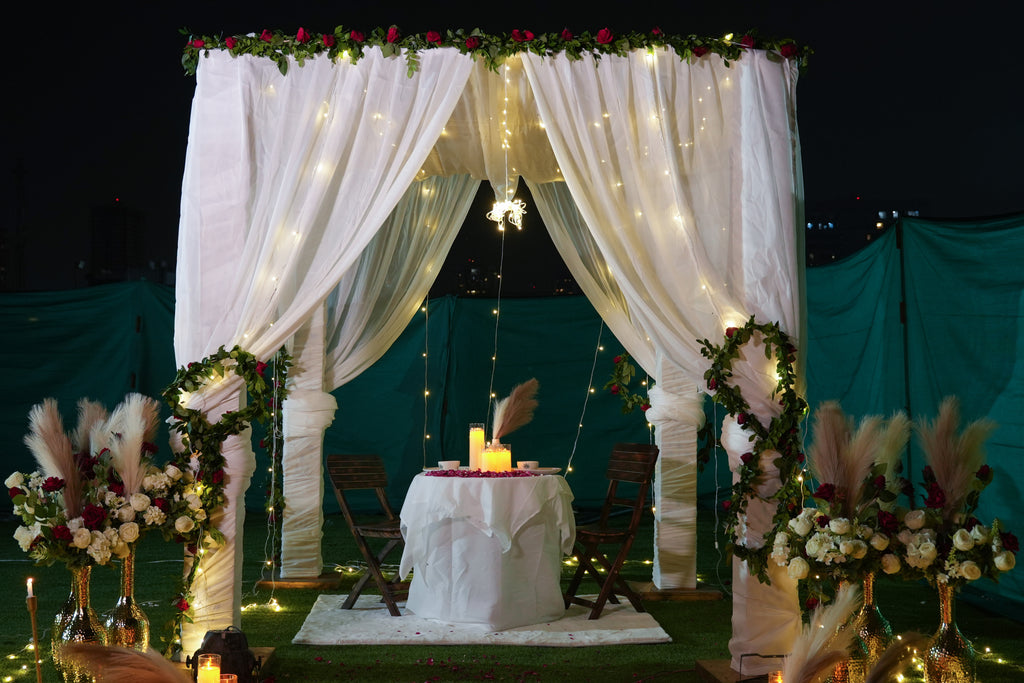 Romantic Poolside Dining Experience