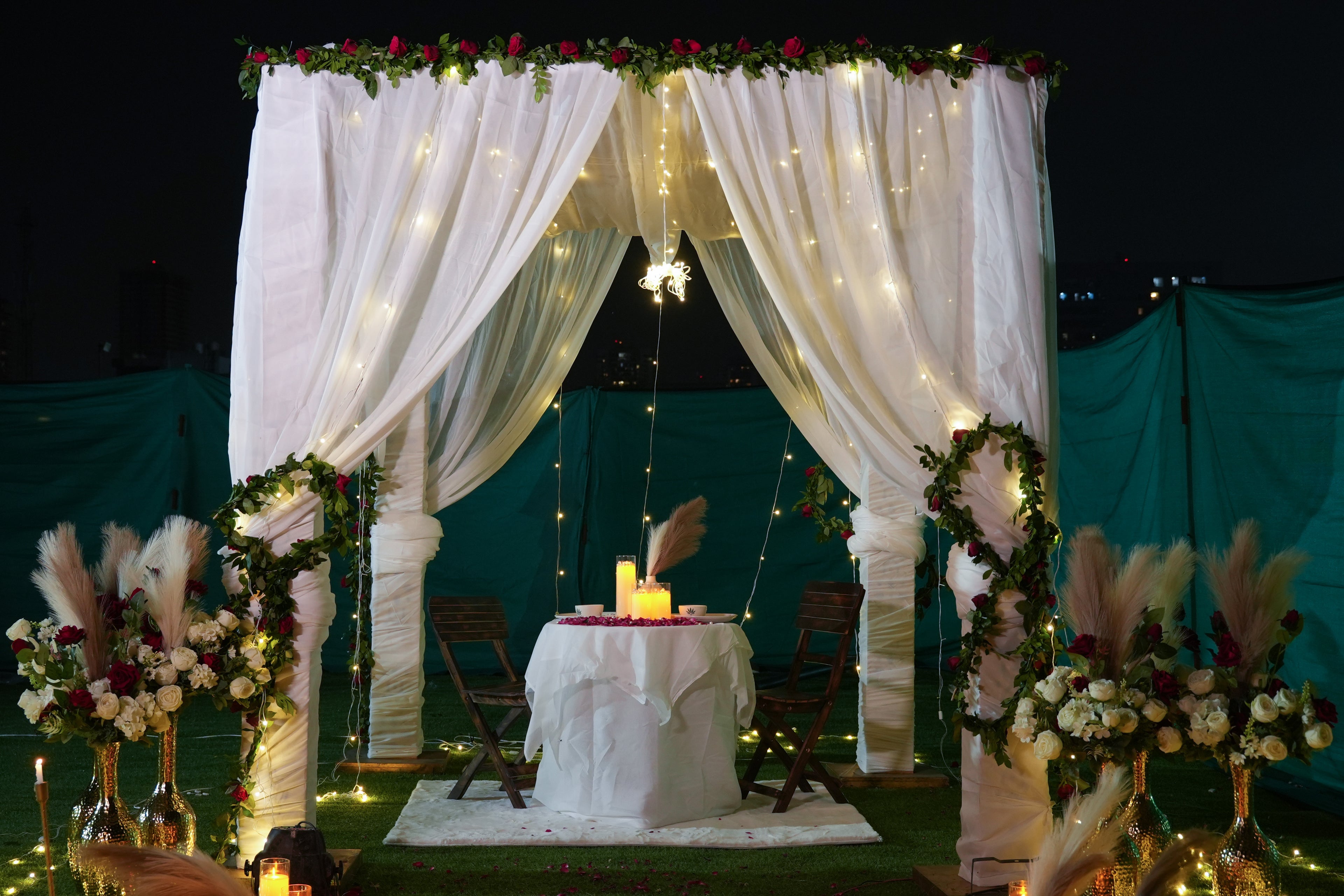 Romantic Poolside Dining Experience