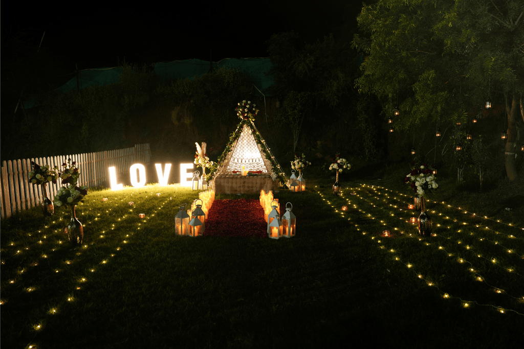 Starlit Fairy Light Canopy Private Dinner