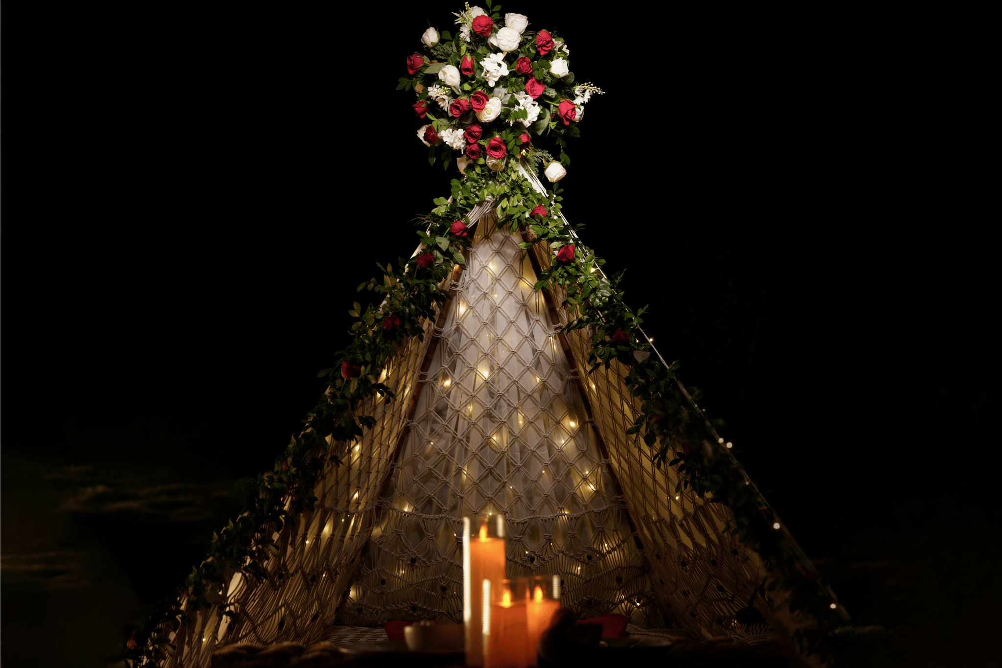 Starlit Fairy Light Canopy Private Dinner